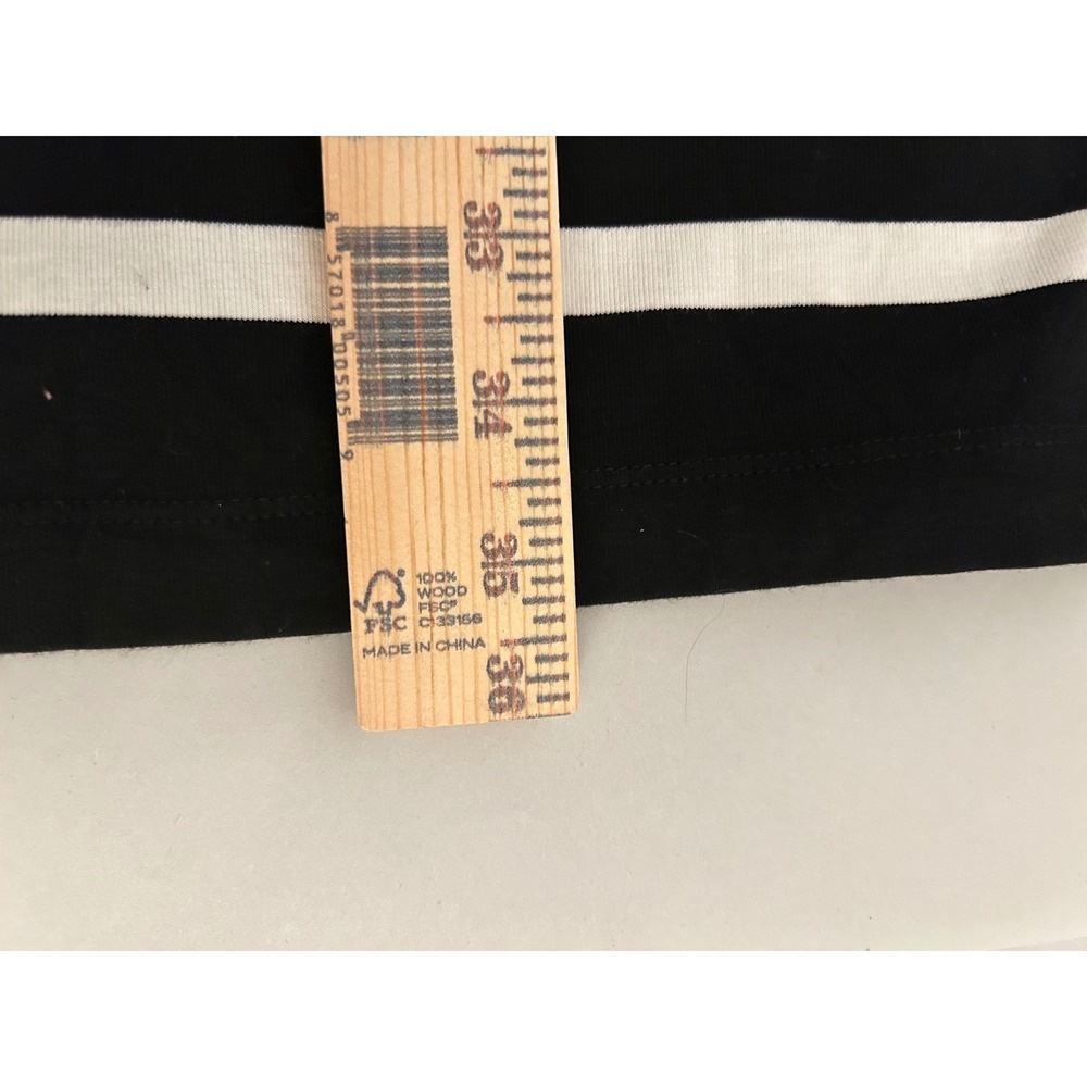 White House Black Market‎ Black White Striped Lace Up Shift Dress Womens Medium - Picture 7 of 7